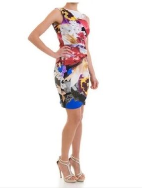 🇮🇹 Roberto Cavalli Multicolor Floral Sheath Dress - Size 46 (M)